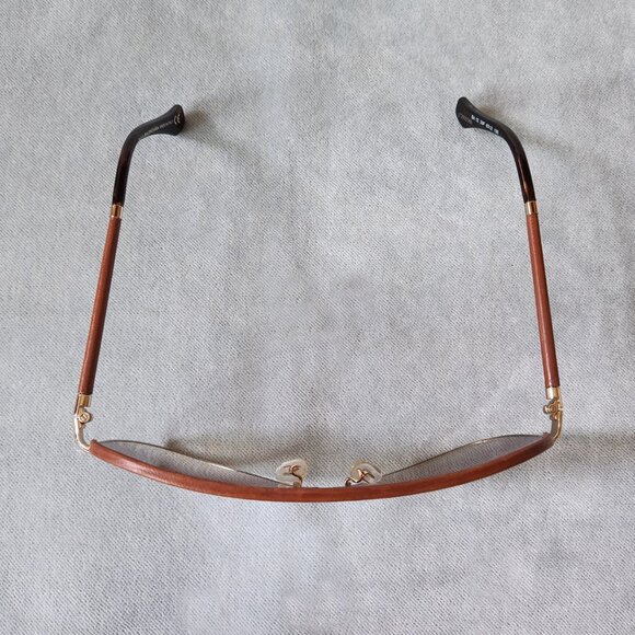 Balenciaga Brown Lucite Sunglasses with Gilded Gold Hardware and Brown Lambskin - Picture 6 of 8